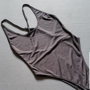 Black High Cut Bodysuit